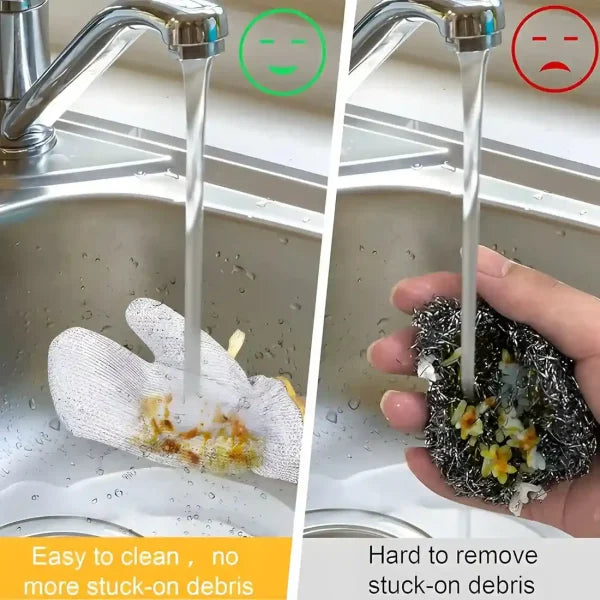 Multipurpose Wire Dishwashing Gloves: For Wet & Dry Cleaning